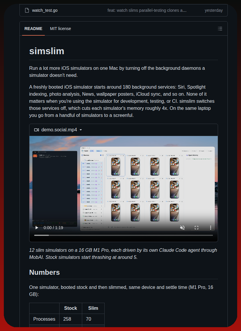 iOS Simülatör Optimizasyonu screenshot