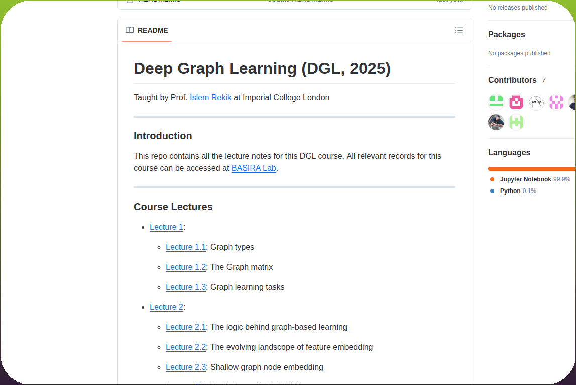 Imperial College Derin Grafik Öğrenimi Dersleri ekran görüntüsü
